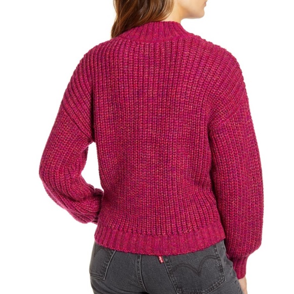 Band of Gypsies Glacee Ribbed Mock Neck Sweater - Picture 2 of 8